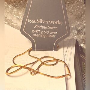 24 k gold plated 925 silver necklace